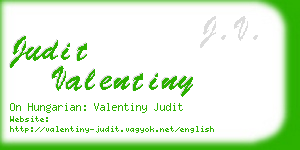 judit valentiny business card